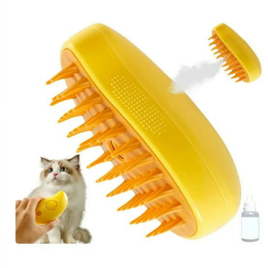 SteamyPurr™: 3-in-1 Rechargeable Cat Grooming Wonder - Effortless Shedding Solution!